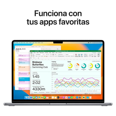 Apple Laptop 15.3" MacBook Air M2 Inglés, 512GB