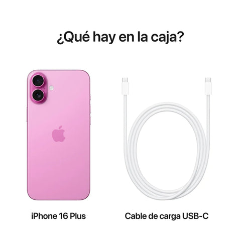 Apple Teléfono Celular iPhone 16 Plus, 128GB