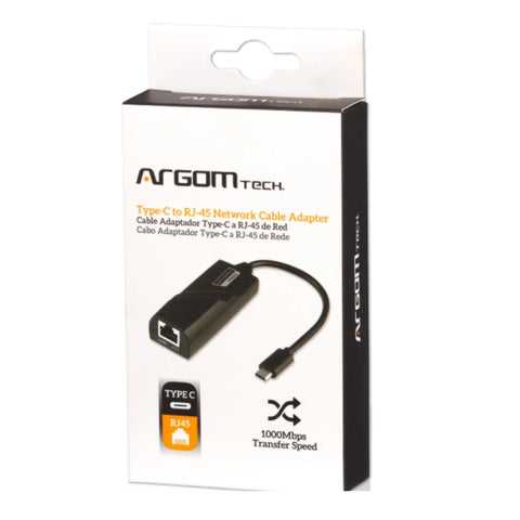 Argom Adaptador de Cable Tipo C Macho a RJ45, ARG-CB-0062