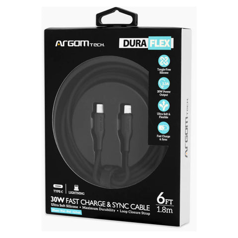 Argom Cable Dura Flex Usb-c a Lightining, 1.8 Metros