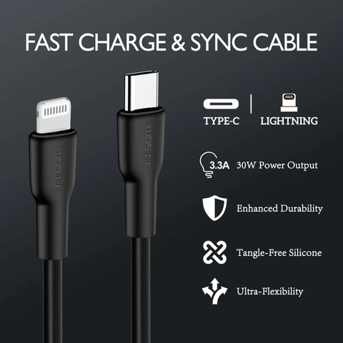 Argom Cable Dura Flex Usb-c a Lightining, 1.8 Metros