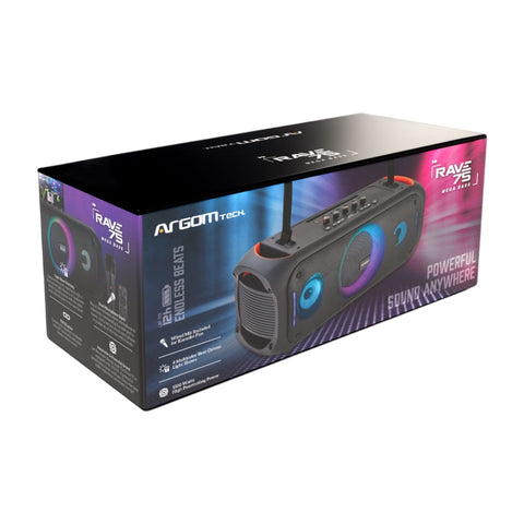 Argom Parlante Inalámbrico Bluetooth Rave 75, ARG-SP-4075BK