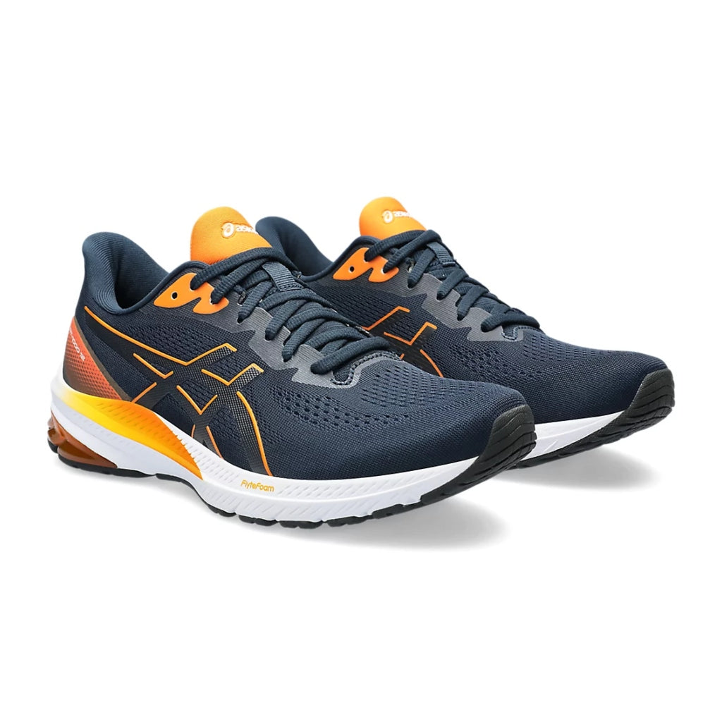 Asics Tenis GT 1000 12 Run Azul Frances Naranja para Hombre Unimart