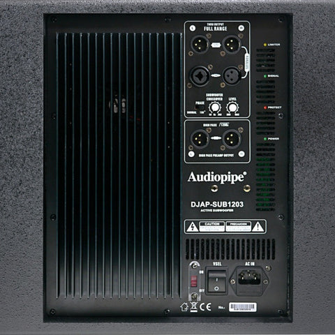 Audiopipe Parlante Alámbrico Amplificado Subwoofer 18" 700W, DJAP-SUB1803