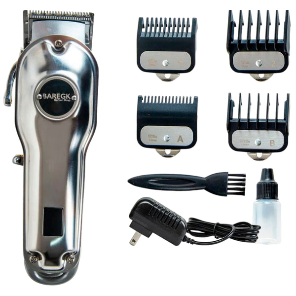 Baregk Set Afeitadora para Cabello Legend Silver, 7 Piezas