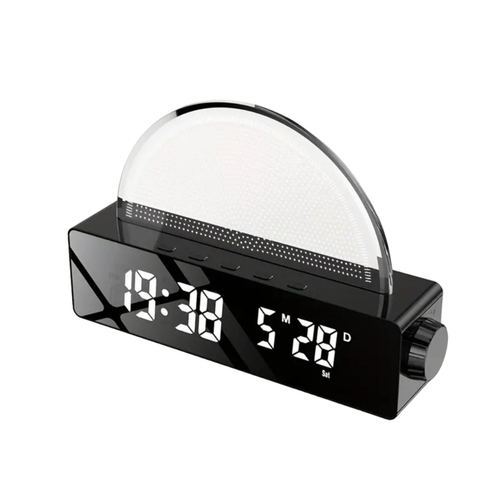 Reloj despertador mesa batería simulación amanecer, reloj