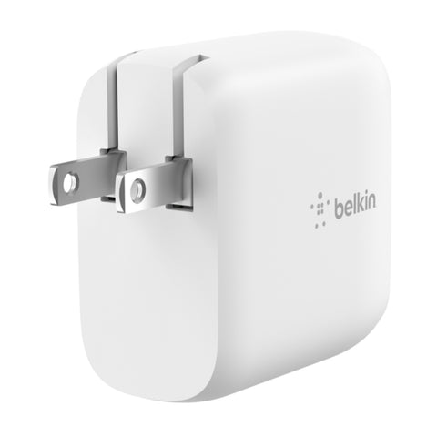 Belkin Cargador de Pared Dual USB-C 40W BoostCharge, WCB006DQWH