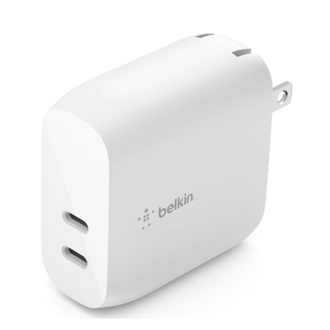 Belkin Cargador de Pared Dual USB-C 40W BoostCharge, WCB006DQWH