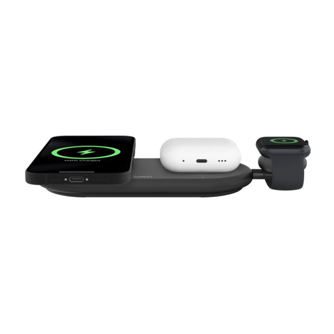 Belkin Base de Carga Inalámbrica Magnética 3 en 1 Pro, WIZ022ttBK