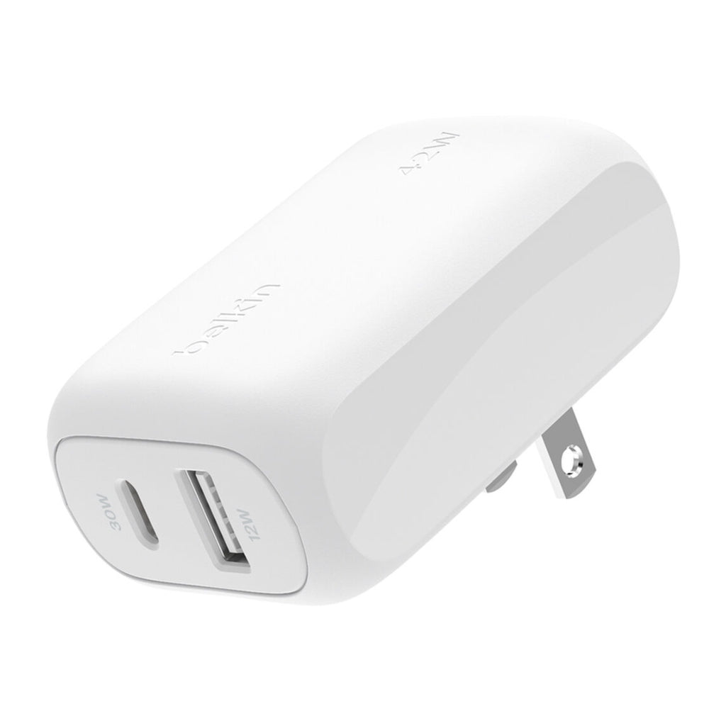 Belkin Cargador de Pared Dual USB 42W BoostCharge, WCB009DQWH