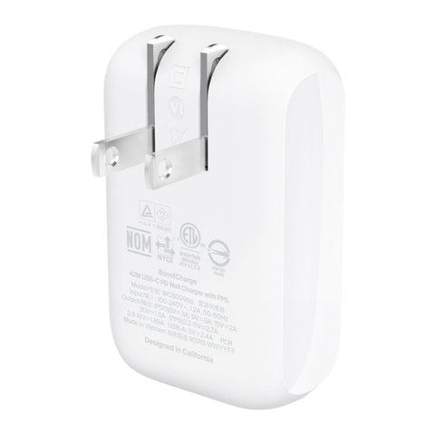 Belkin Cargador de Pared Dual USB 42W BoostCharge, WCB009DQWH