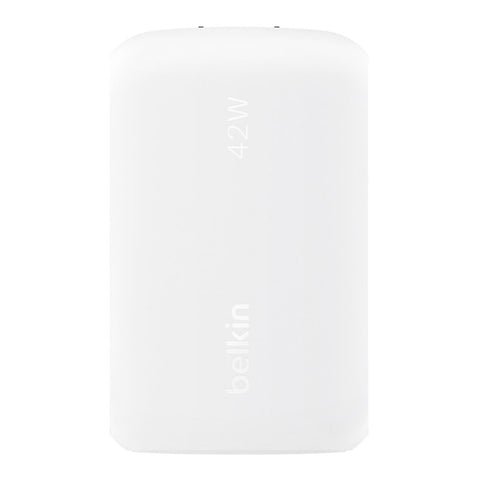 Belkin Cargador de Pared Dual USB 42W BoostCharge, WCB009DQWH