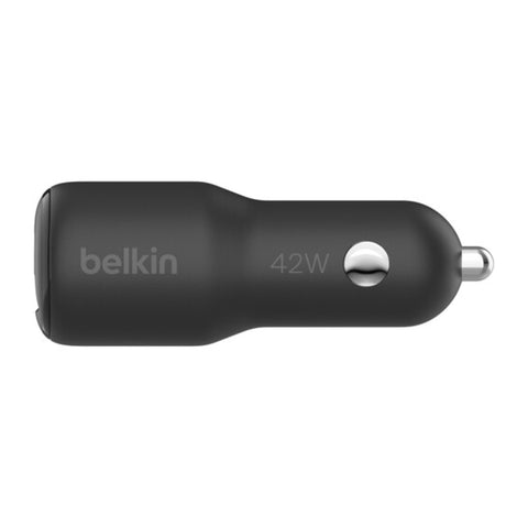 Belkin Cargador para Carro Dual USB-C/A 42W BoostCharge, CCB005BTBK