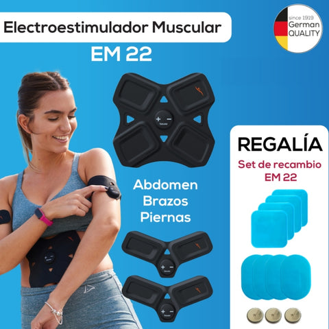 Beurer Set Estimuladores Musculares Pads EMS + Gratis Set Almohadillas de Gel con Pilas