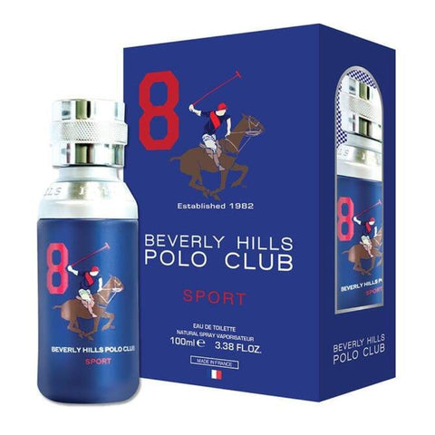 Beverly Hills Polo Club Perfume Sport 8 EDT para Hombre, 100 Ml