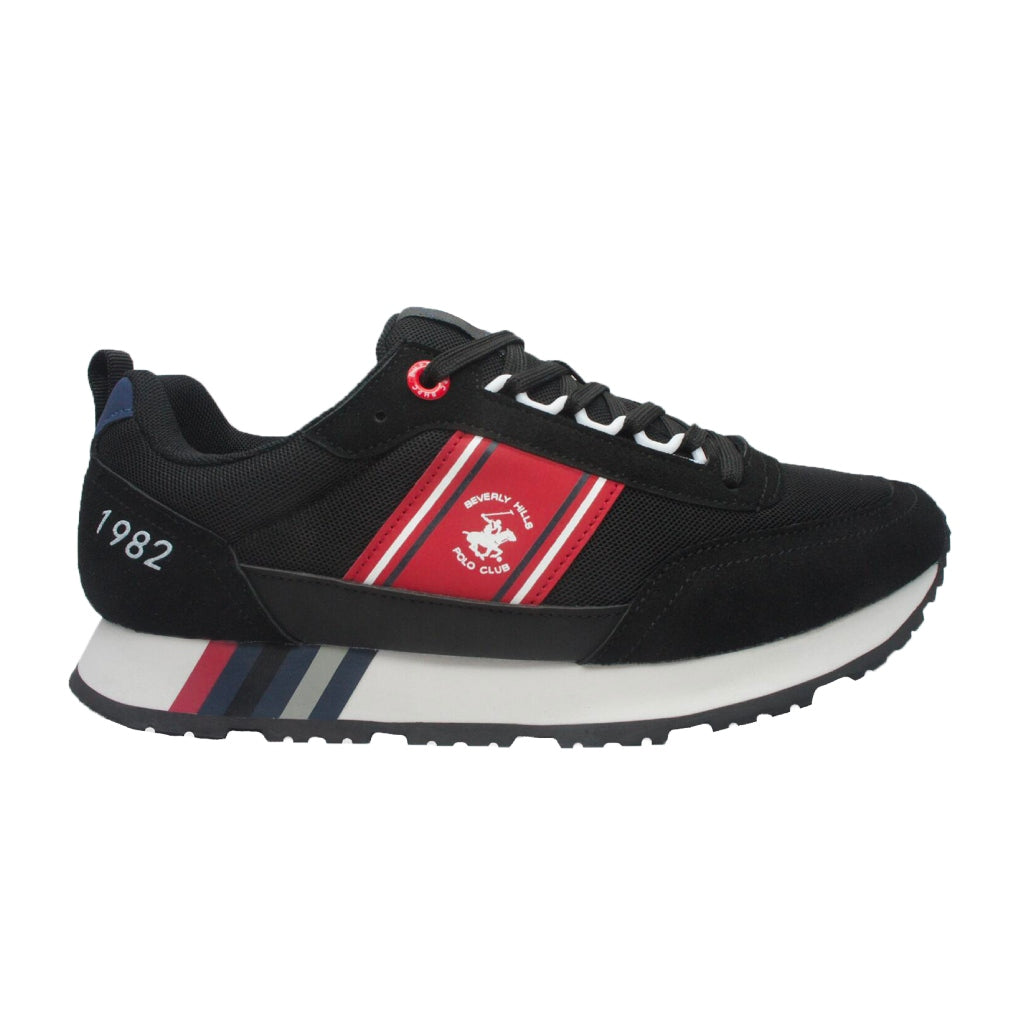 Beverly Hills Polo Club Tenis Calvin Negro/Rojo, para Hombre