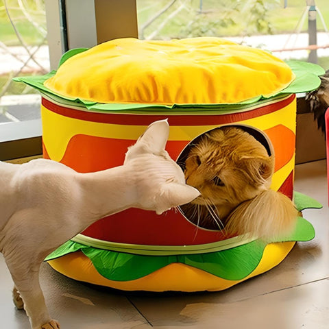 Miomu Cama para Mascota Pequeña, Diseño Hamburguesa