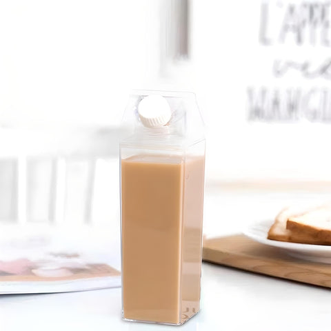 Miomu Recipiente Acrílico para Bebidas, Diseño Caja de Jugo