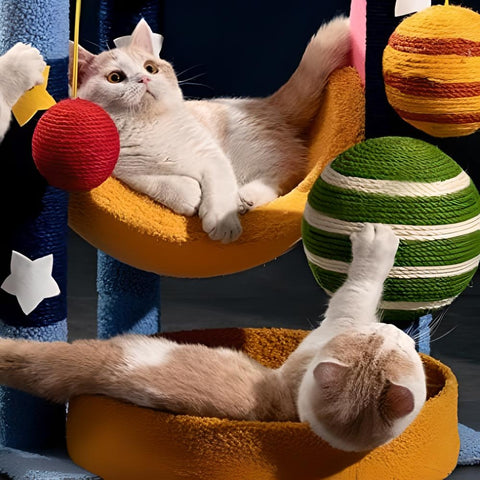 Miomu Cama Rascador para Gatos, Diseño Espacial