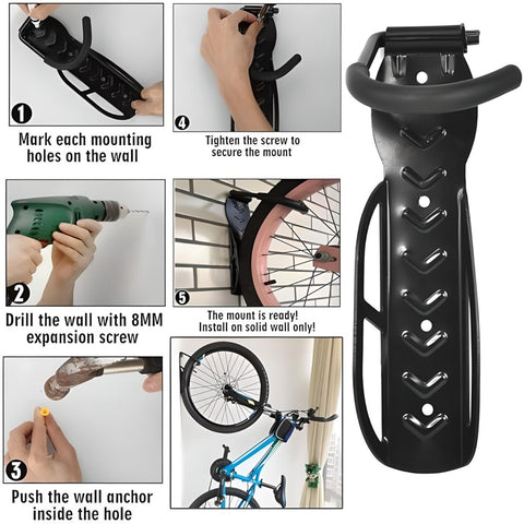 Miomu Rack para Colgar Bicicletas en Pared, 2 Piezas