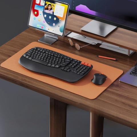 Miomu Kit de Teclado y Mouse Inalámbrico Ergonómico