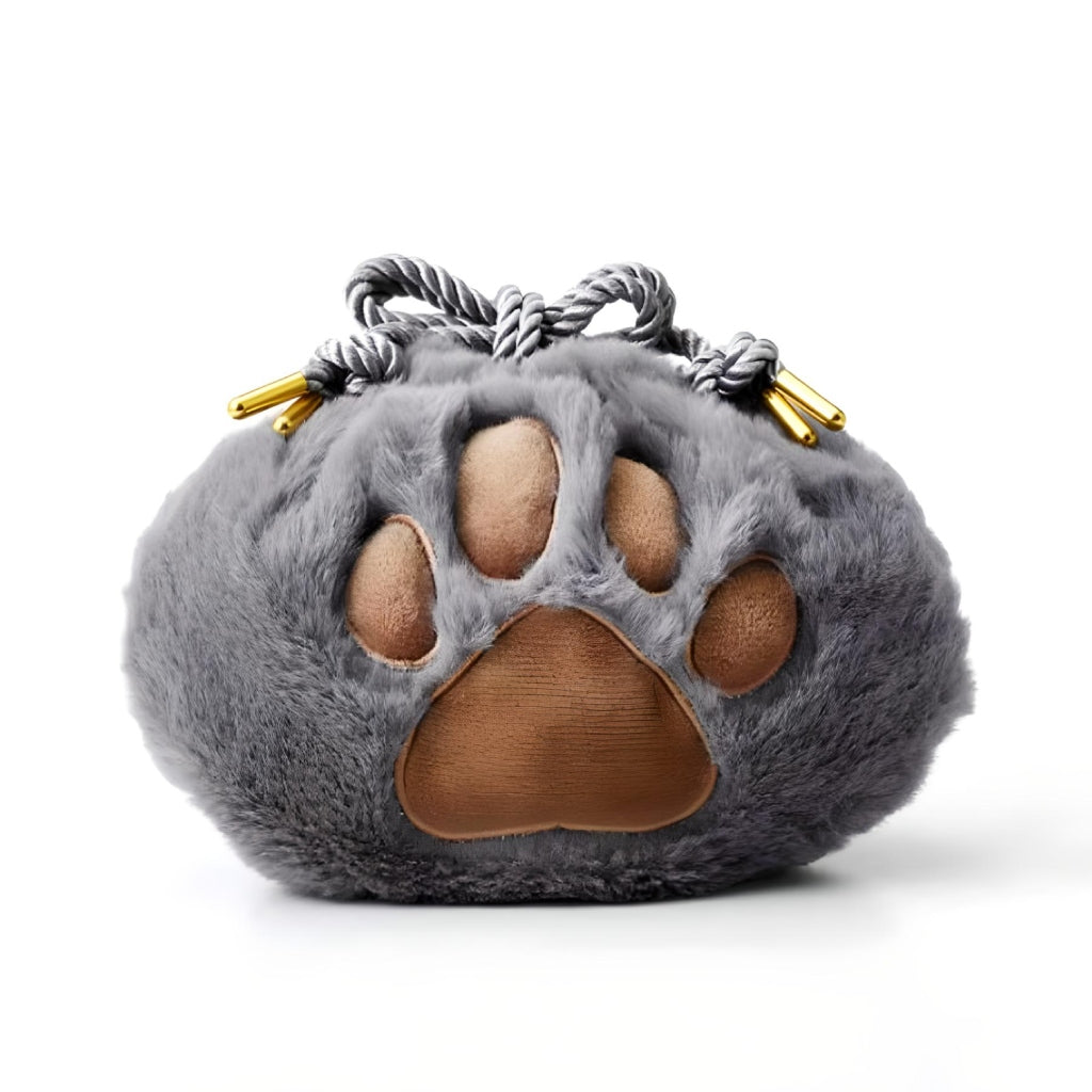 Miomu Comestiquera de Peluche, Diseño Huella de Gato