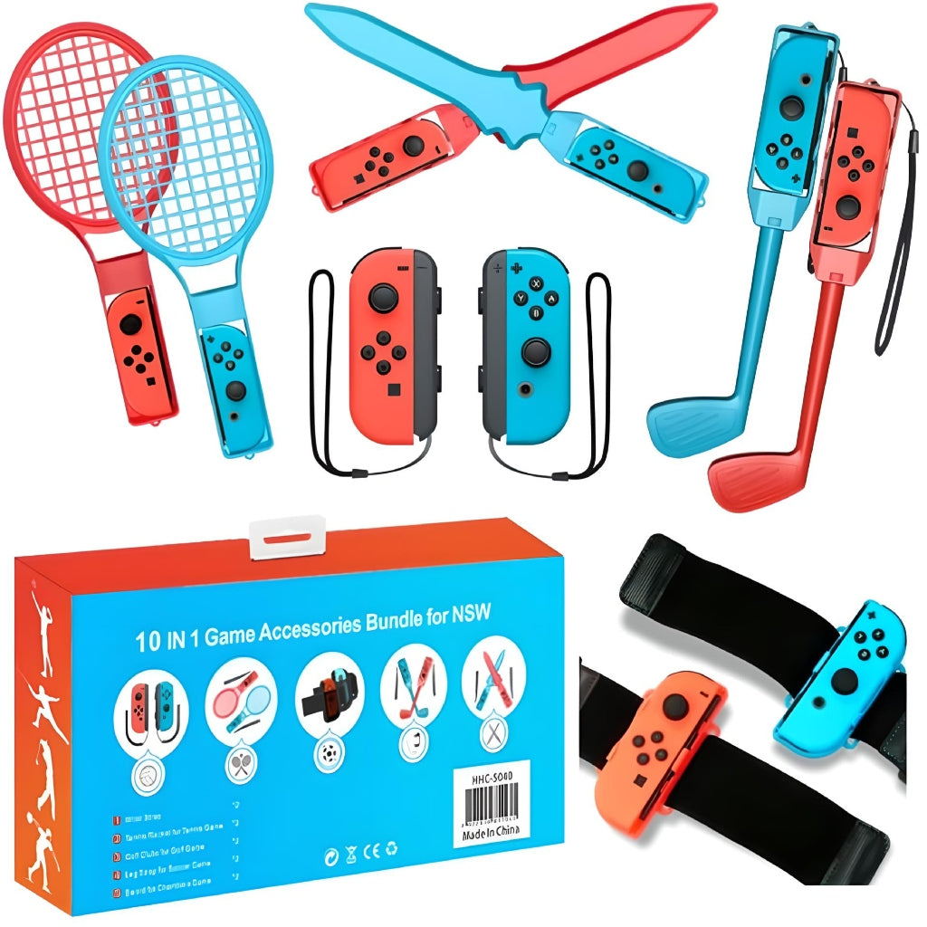 Miomu Conjunto de Accesorios para Juegos Deportivos de Nintendo Switch, 10 en 1