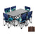 Miomu Juego de Comedor Plegable 6 Sillas, 1 Mesa y Estuche