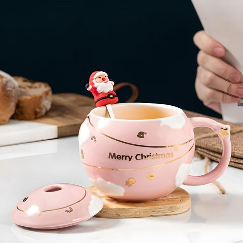 Miomu Taza para Bebidas, Diseño Planeta Navideño