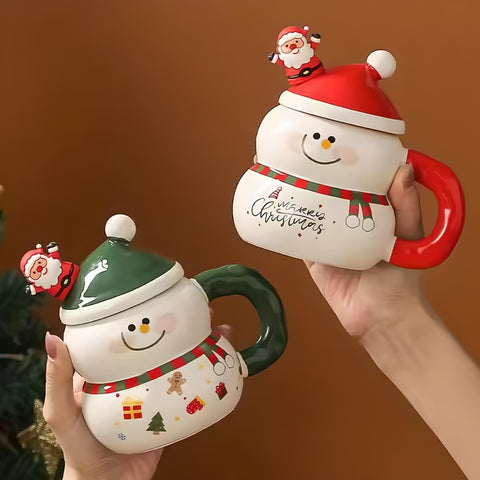 Miomu Taza Navideña, Diseño Muñeco de Nieve