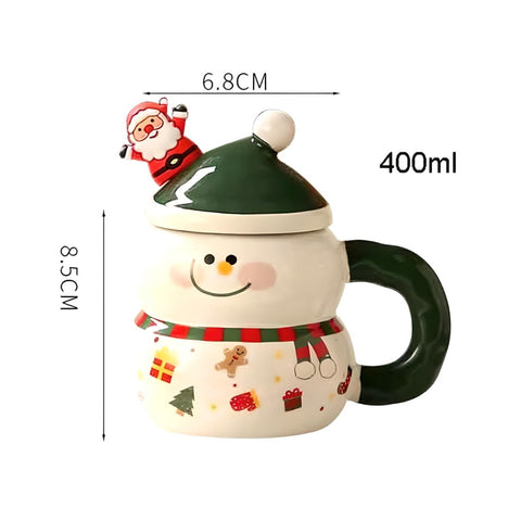 Miomu Taza Navideña, Diseño Muñeco de Nieve