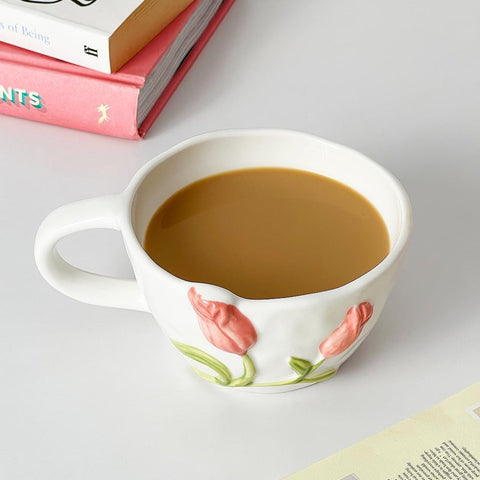 Miomu Taza de Cerámica Tulipán 3D