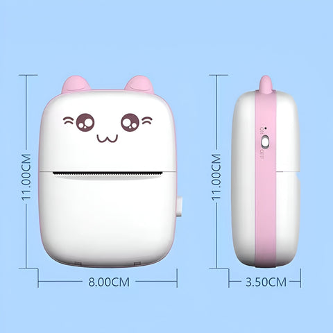 Miomu Mini Impresora Inalámbrica Portátil, Diseño Gatito