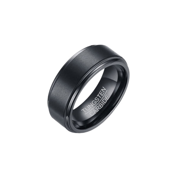 CR Charms Anillo Eclipse Negro, Tungsteno