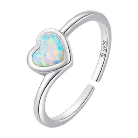 CR Charms Anillo Ajustable Destello Multicolor, Plata 925