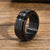 CR Charms Anillo Spinner Eclipse, Acero