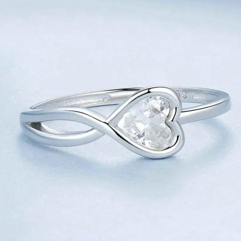 CR Charms Anillo de Promesa Abrazo Infinito, Plata 925