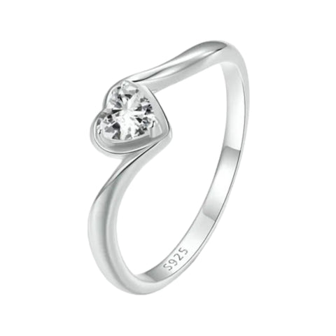 CR Charms Anillo de Promesa Mi Amor Por Tí, Plata 925