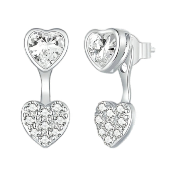 CR Charms Aretes Amor Reluciente, Plata 925