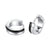 CR Charms Aretes Argollas Bicolor, Acero