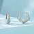 CR Charms Aretes Argollas Minimalistas, Plata 925