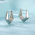 CR Charms Aretes Argollas Minimalistas, Plata 925