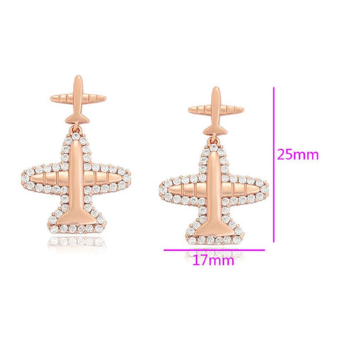 CR Charms Aretes Avioncitos, Alloy