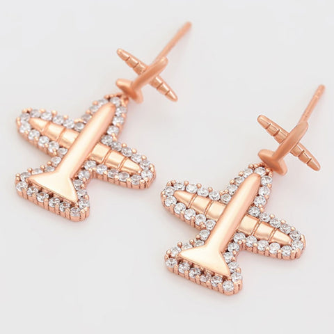 CR Charms Aretes Avioncitos, Alloy