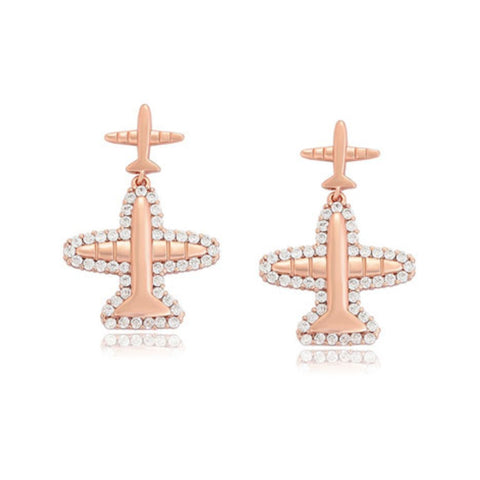 CR Charms Aretes Avioncitos, Alloy