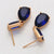 CR Charms Aretes Azul Profundo, Alloy