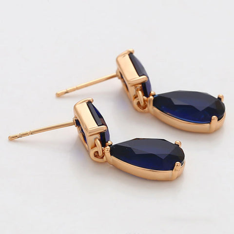 CR Charms Aretes Azul Profundo, Alloy