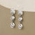 CR Charms Aretes Brillo Chic, Plata 925