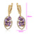 CR Charms Aretes Brillo Lila, Alloy