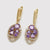 CR Charms Aretes Brillo Lila, Alloy